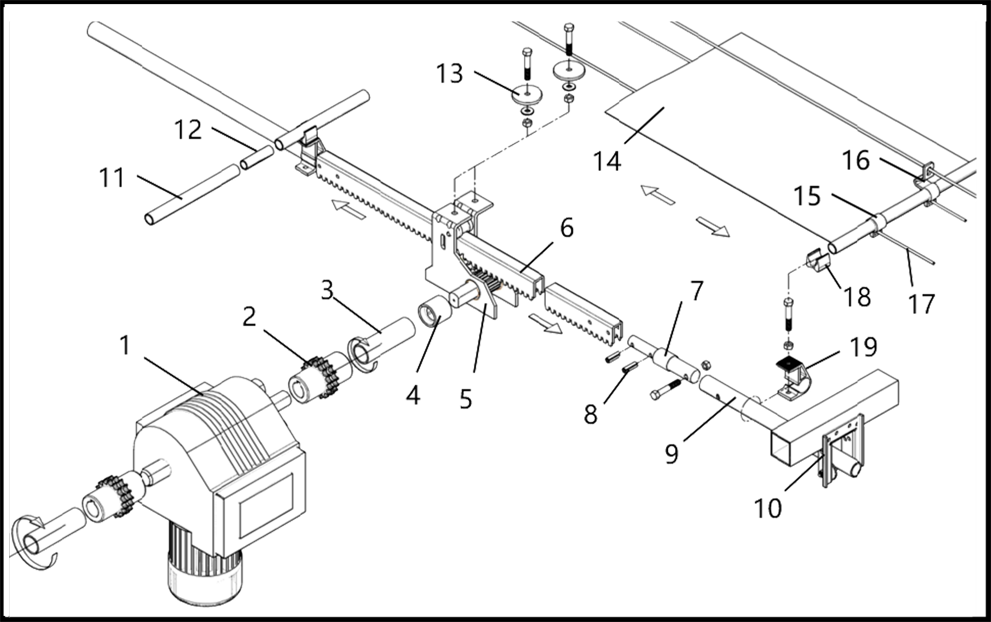 Pinions and Racks Driving System (Economic Type)