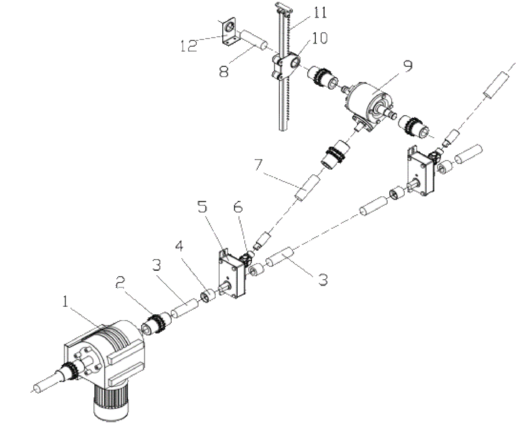 Continuous Ventilation System with torque distributor gearbox