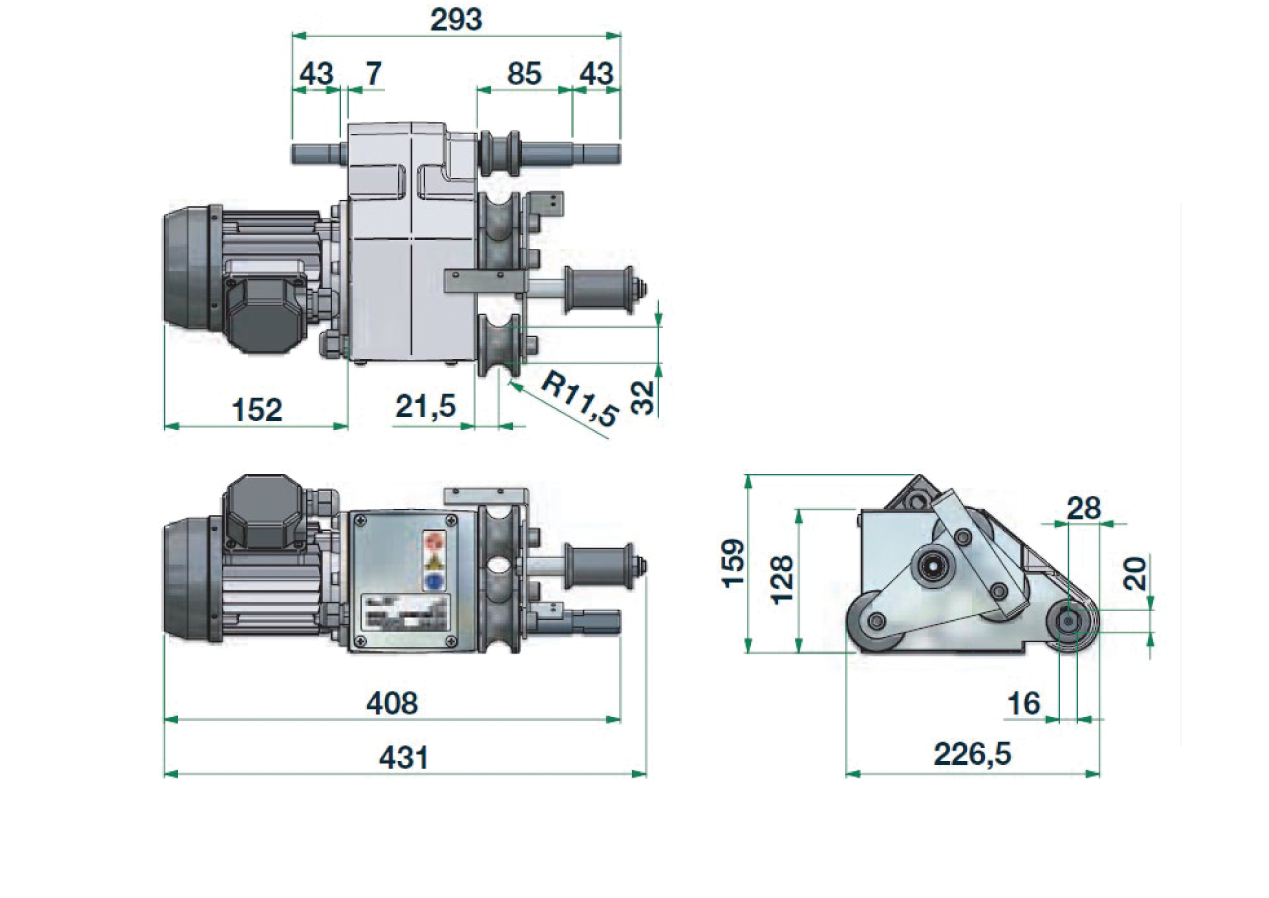 侧卷幕减速电机RPR100